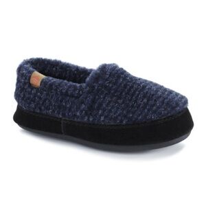 Acorn Kids' Slippers - Dark Blue and Black suede leather trim